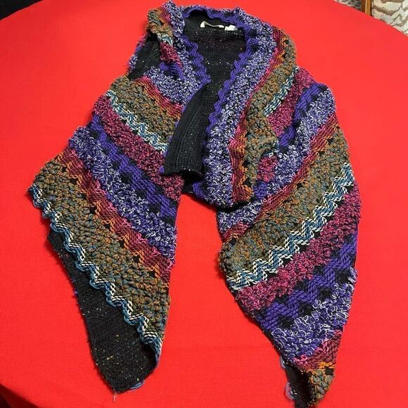 Soft Surroundings Taylor Colorful Textured Knit Topper Vest Cardigan One Size - Picture 6 of 8
